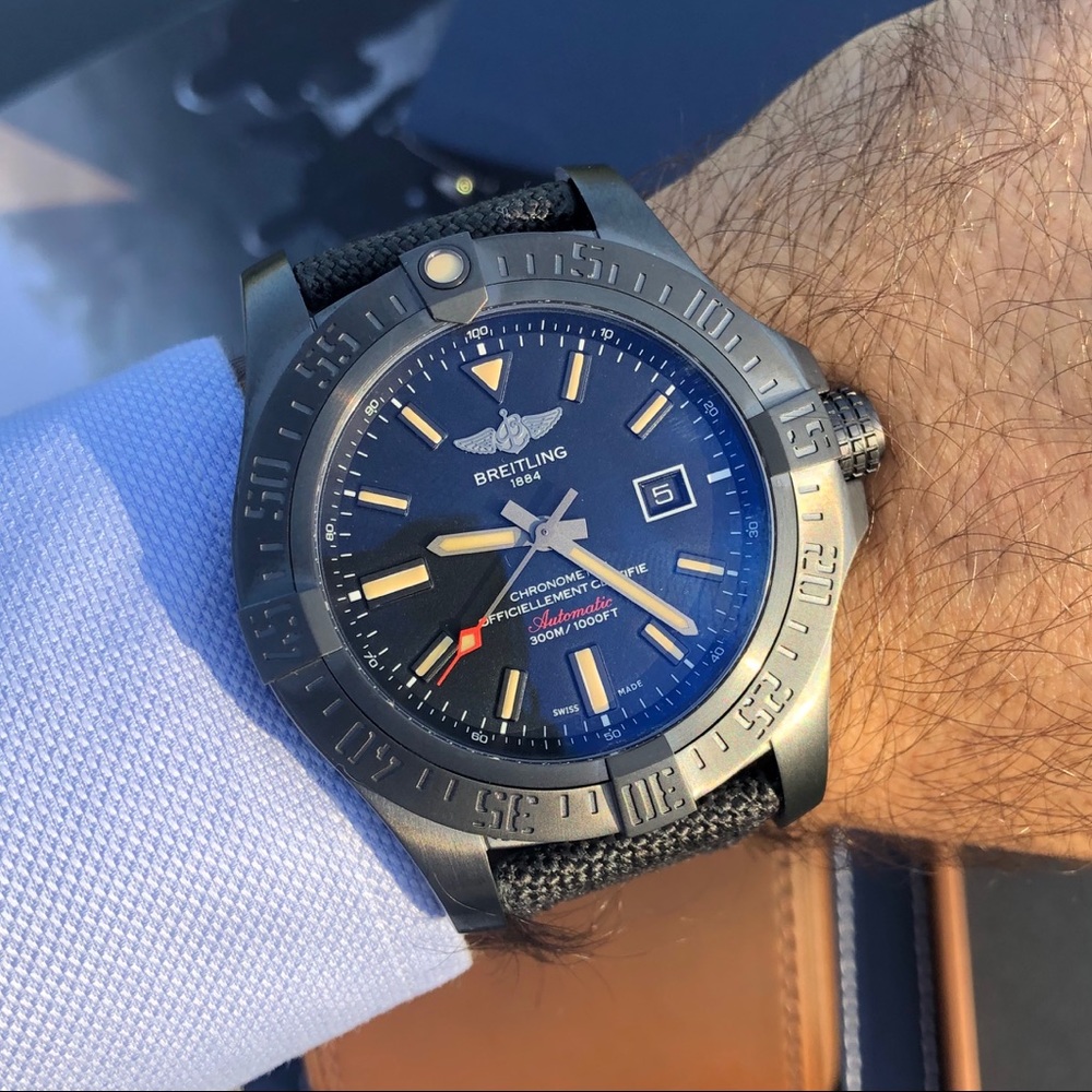 Breitling Avenger Blackbird Titanium Men's Watch!